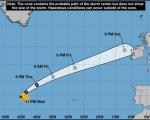 NHC Sturm Ernesto - Sturm Ernesto fegt auf die Britischen Inseln zu. © National Hurricane Center