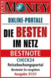 Gütesiegel_Online-Portale_2021_BESTNOTE_CHECK24_Reisebuchung