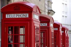 Rote Telefonzellen in Großbritannien