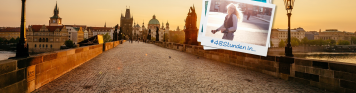 Tschechien: Prag Karlsbrücke Polaroid