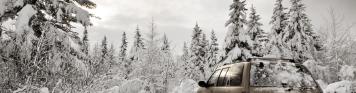Schnee+Wald+Auto