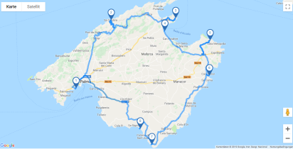 Map Rundreise Mallorca III