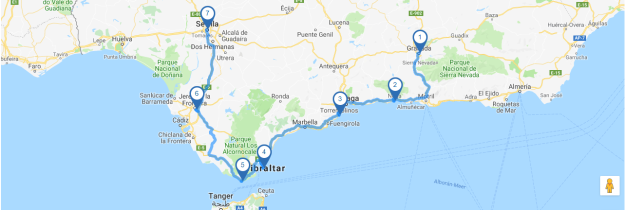Map Rundreise Andalusien III