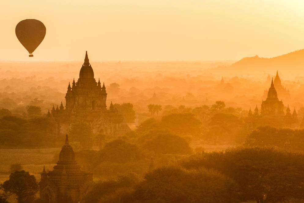 Myanmar: Bagan - Sonnenuntergang